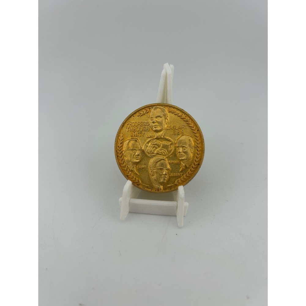 UTU Commemorative Medal 1969‎ Progress Through Unity Railroad Union Collectible